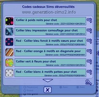 Codes Les Sims 2 : Animaux & Cie